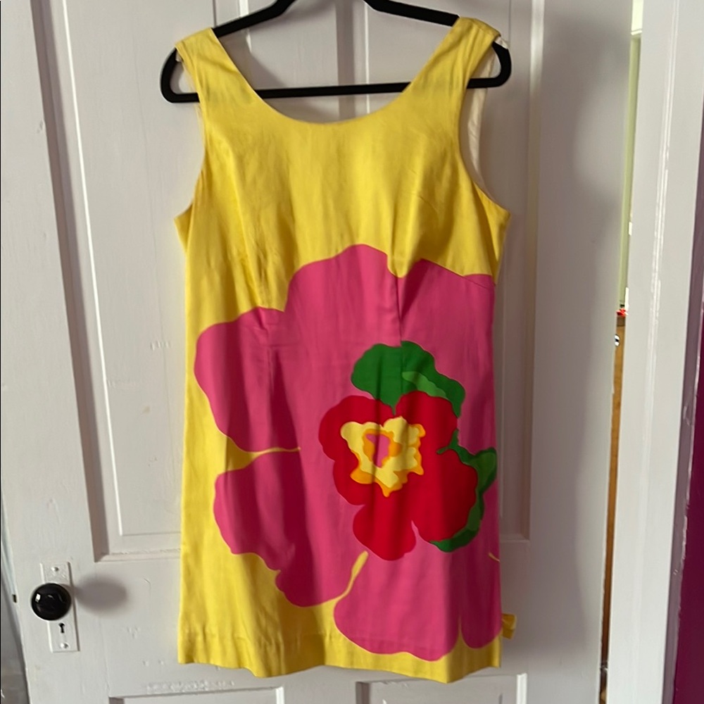 Lilly Pulitzer Yellow and Pink Floral Mini Dress